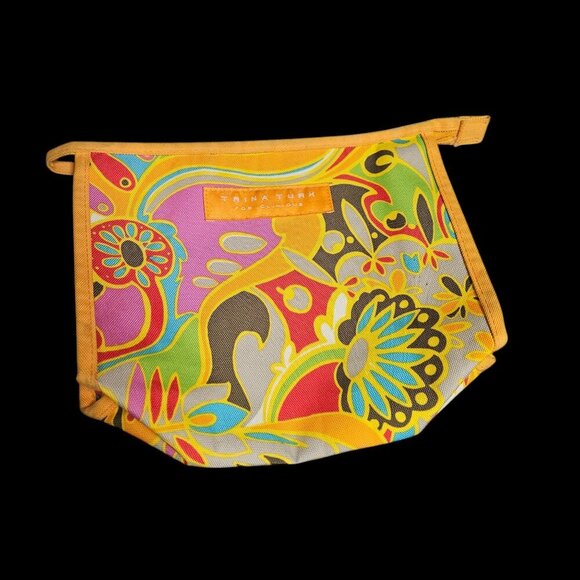 Trina Turk for Clinique Travel Make Up Bag 10x7" Cosmetic Zip Colorful - Picture 1 of 3